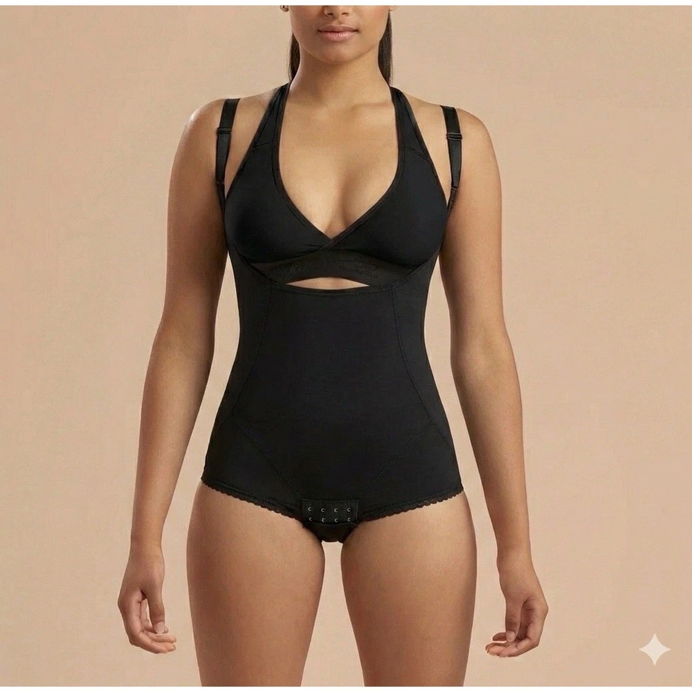 Marena Recovery Girdle High Back Compression Post-Surgical Black M Bikini Length